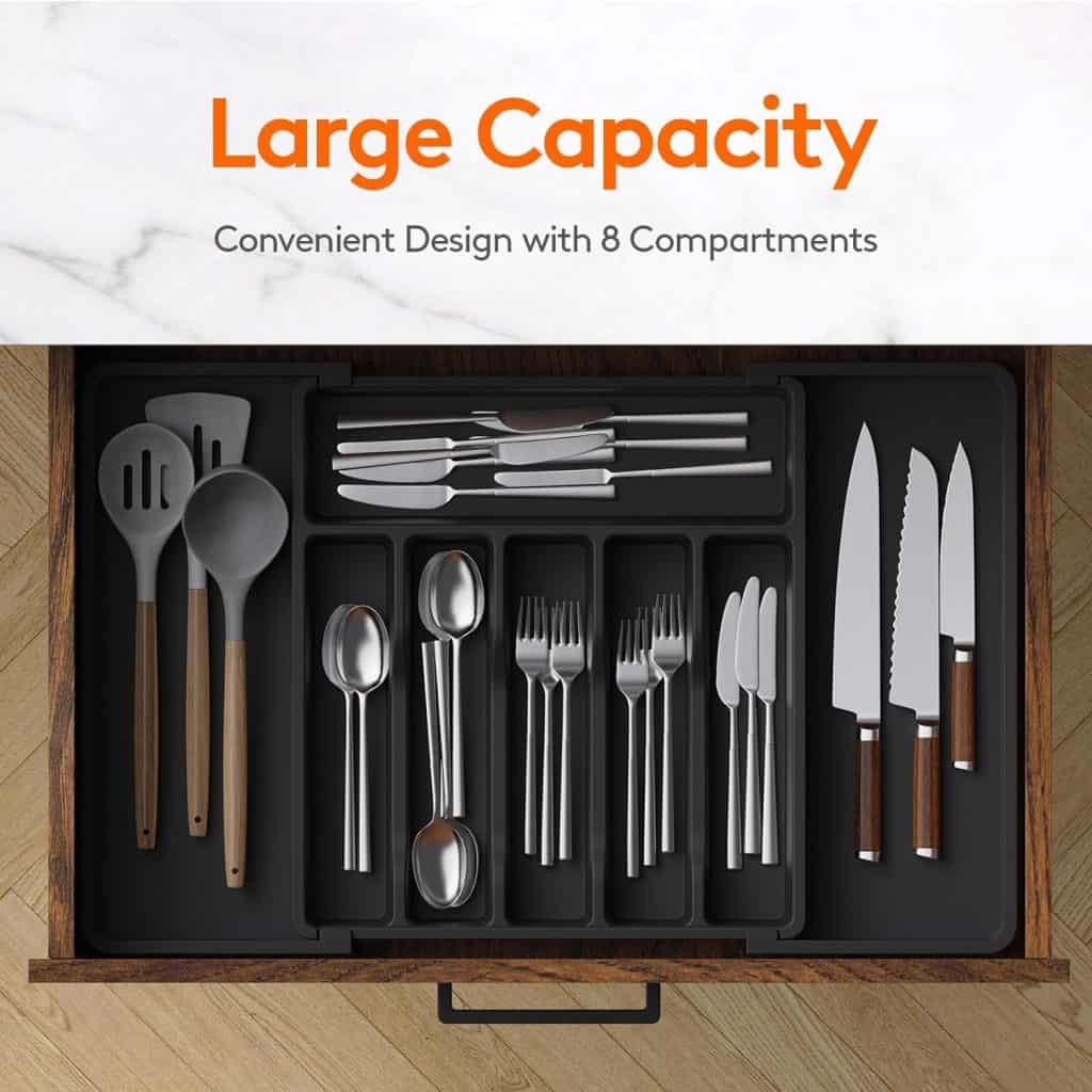 Lifewit Silverware Drawer Organizer